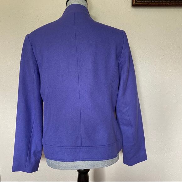 J.G. Hook Collarless Purple Wool Jacket - Picture 6 of 16